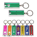 Slim Rectangular Flashlight with Swivel Key Chain (Translucent Green)